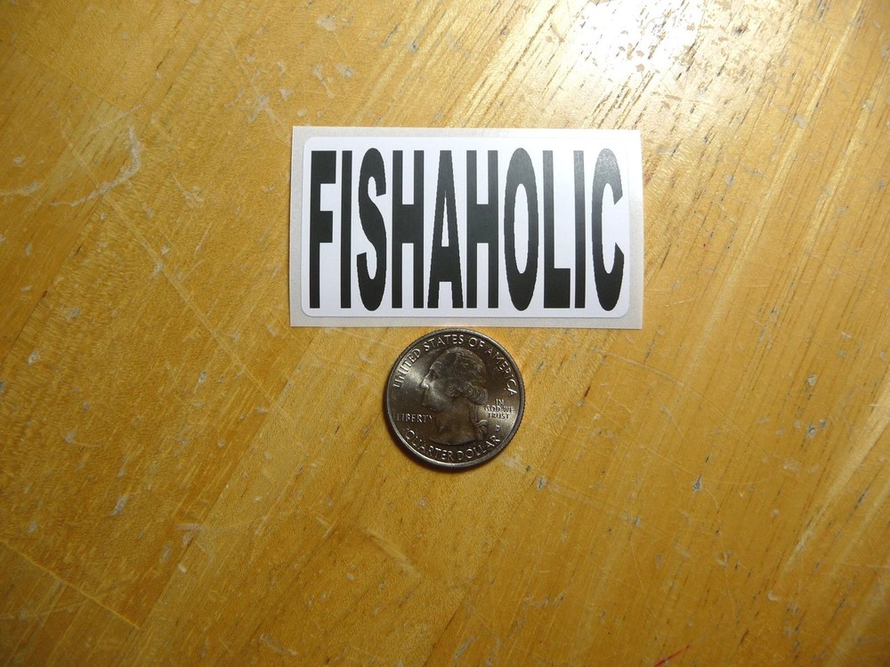Fishaholic Sticker Decal - Bulk Pack 1-50 Available