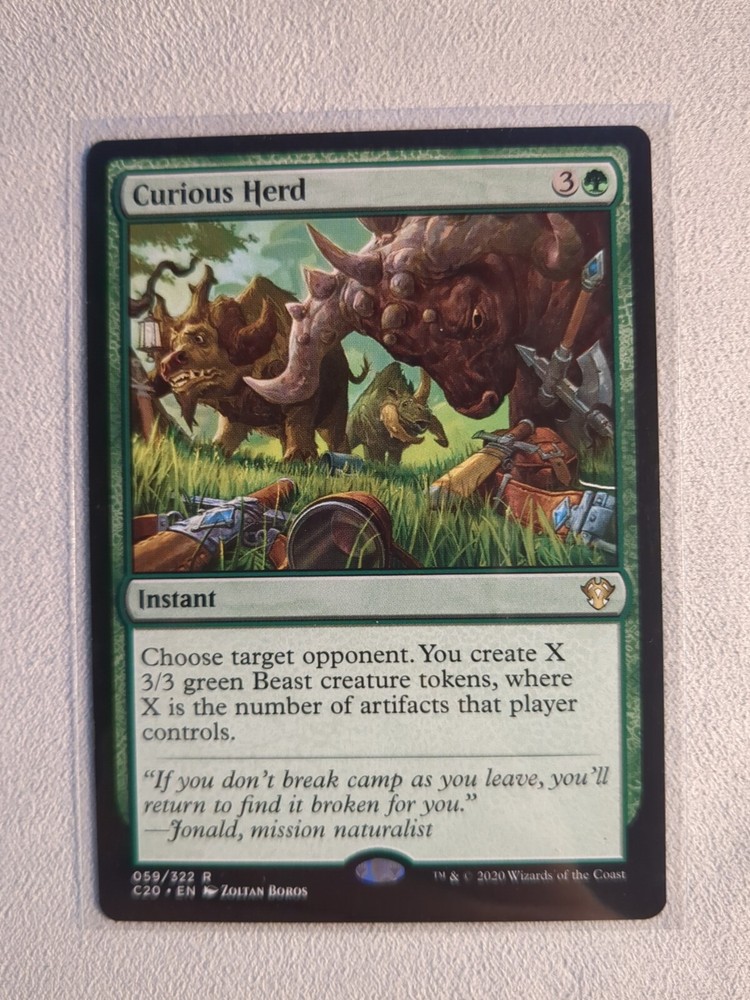 2020 Curious Herd Commander MTG Regular Edition Card  
