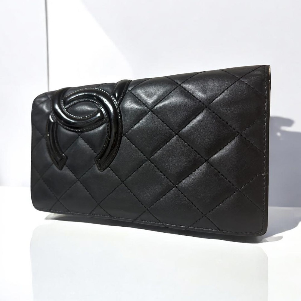 Chanel Cambon Lambskin Long Wallet with Coco Mark