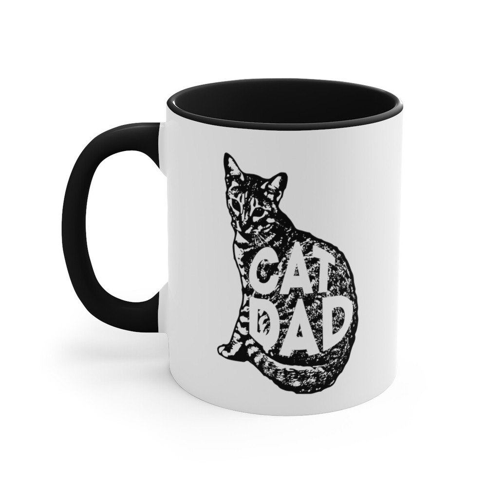 Fathers Day Coffee Mug Cat Dad Pet Lover Gift for Dad Grandad 11oz-image