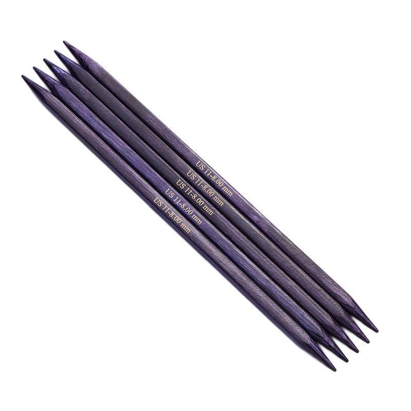 KnitPro Jadore Wood Cubics DPNs / Double Pointed Knitting Needles - Full Range