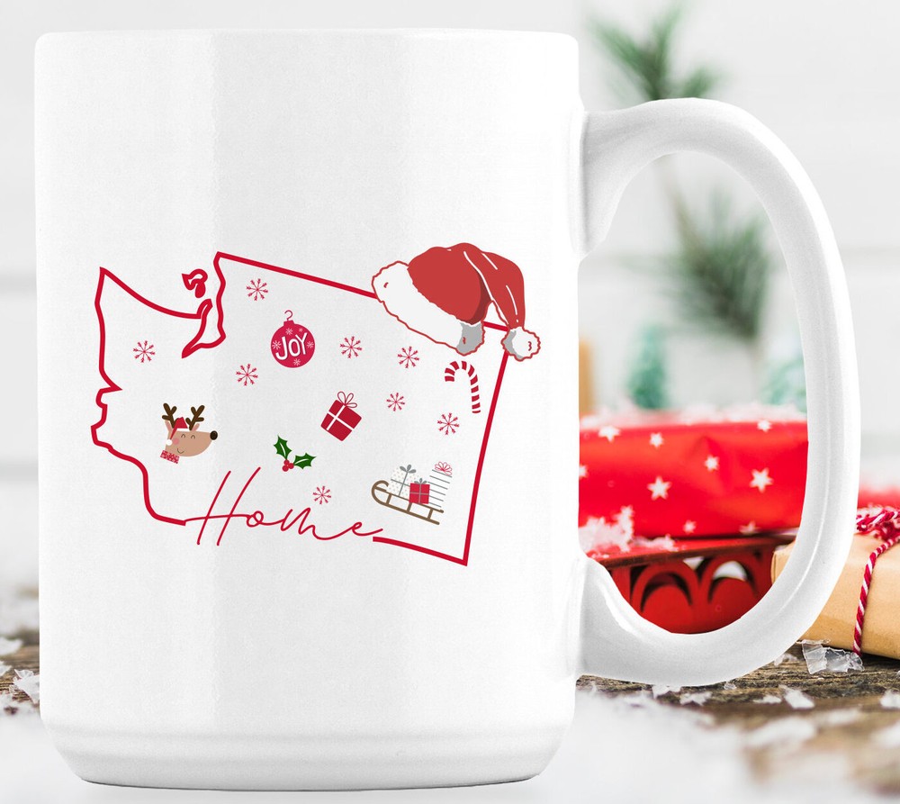 Washington Christmas Washingtonian Xmas Mug Washington Christmas Gift Washington