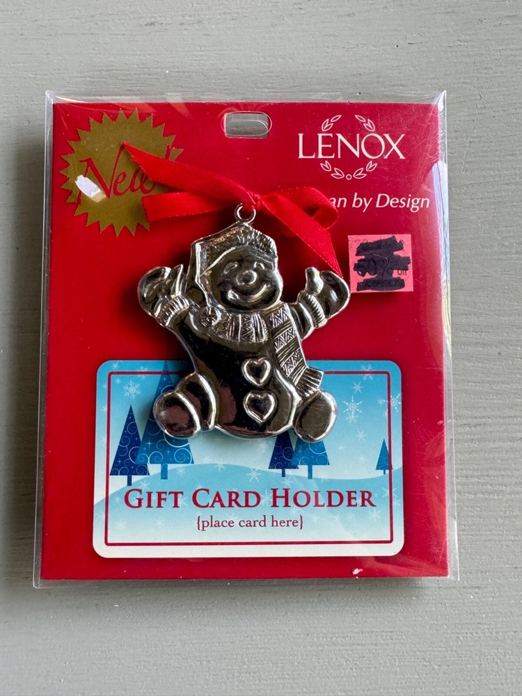 Lenox Gift Card Holiday Holder Snowman Christmas Present Ornament Unused-image
