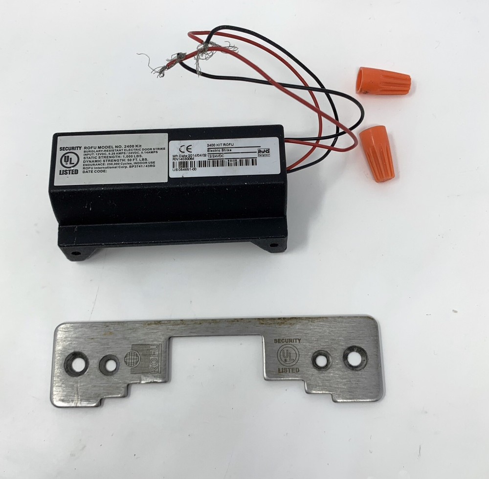Rofu Electric Door Strike 2400 Kit, 12/24 VDC