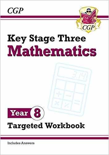 New KS3 Maths Year 8 Targeted Workbook (with - Paperback, by CGP Books - Good-image