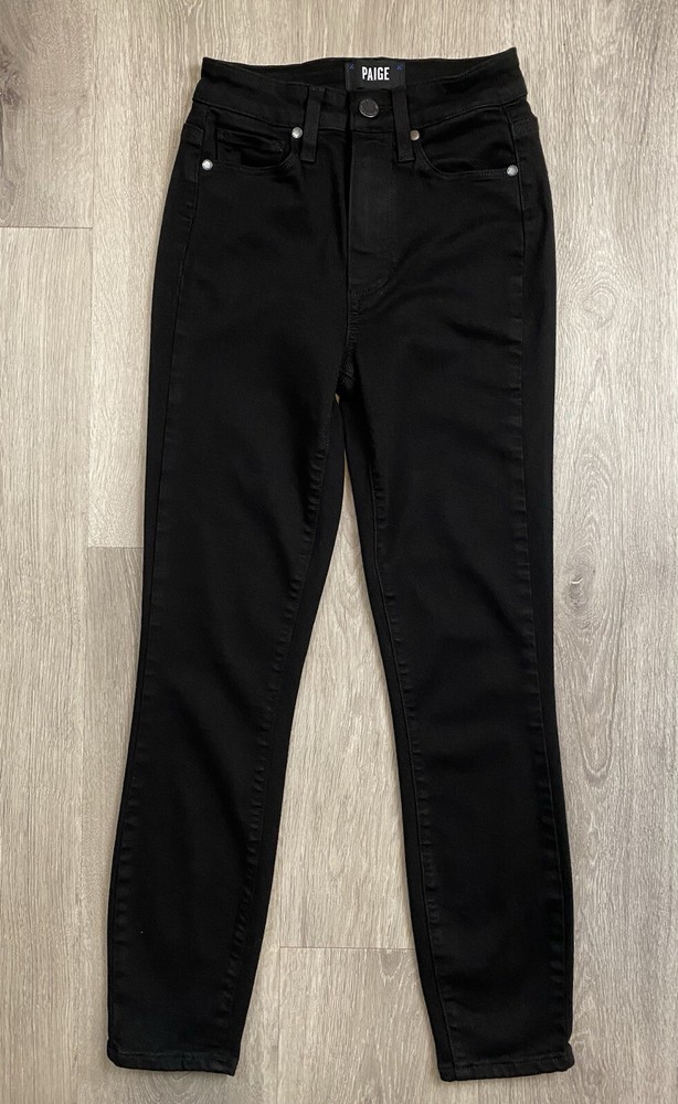 Paige Margot Crop Skinny Black Stretch Jeans  Size 23
