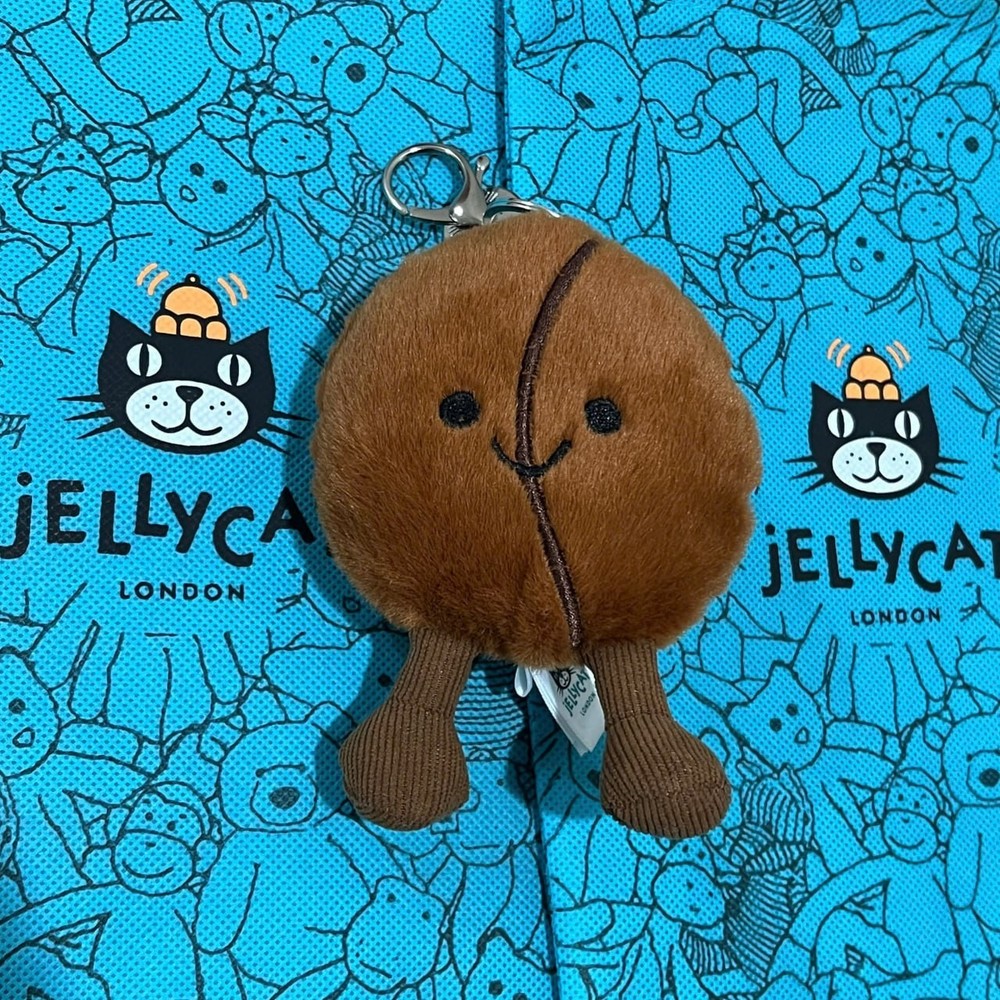 Jellycat Amuseables Coffee Bean Plush Bag Charm Keychain – NWT – Cute Gift 2026