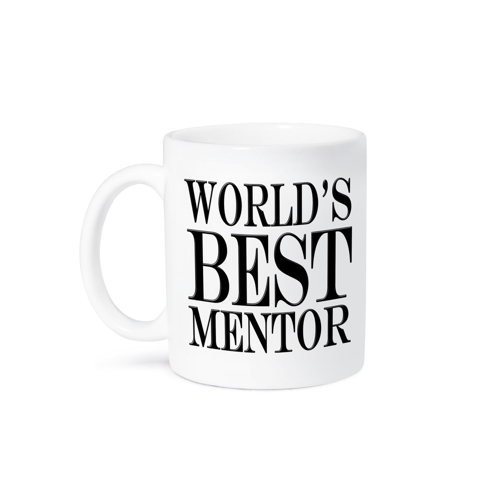 3DRose Black Worlds Best Mentor Coffee Mug  