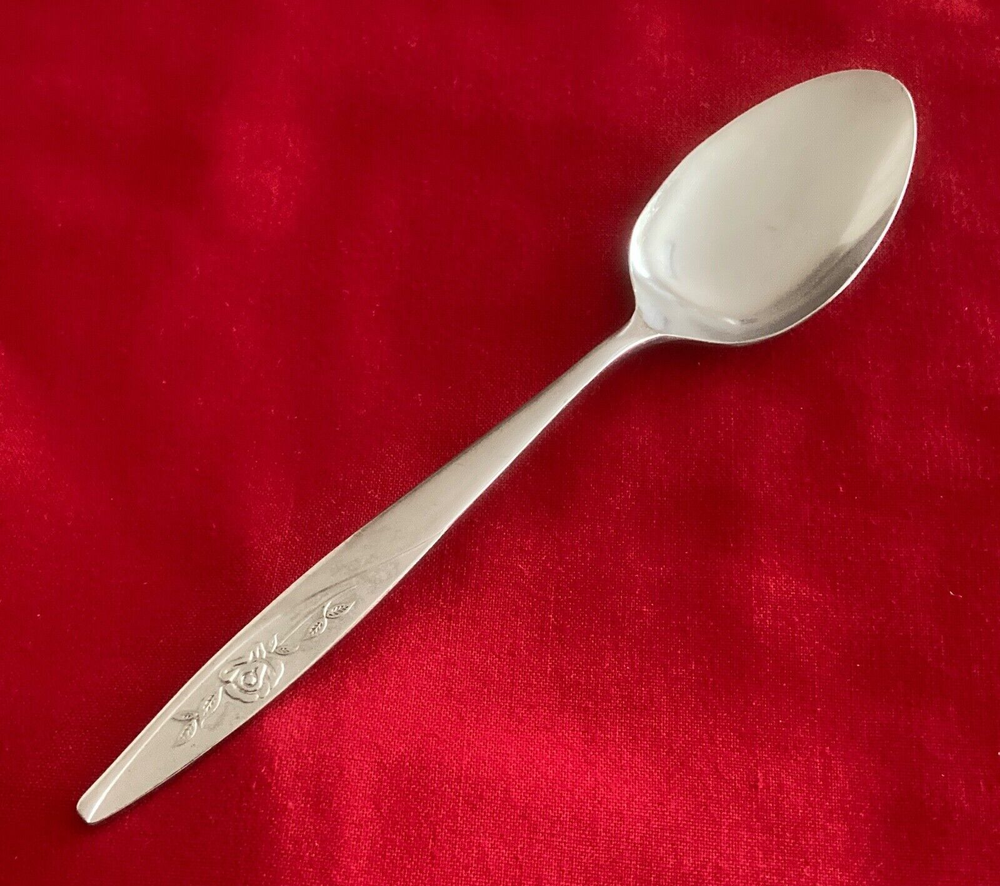 Kaysons KAO 6-inch Single Rose Design Stainless Steel Teaspoon Flatware