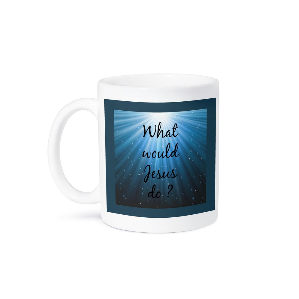 3dRose WWJD What Would Jesus Do Inspirational Coffee Mug