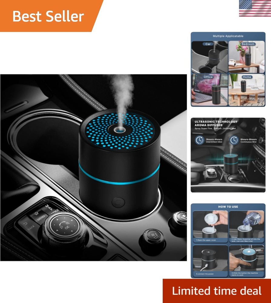 USB-Powered Mini Ultrasonic Car Diffuser - Enhance Your Drive with Fragrance