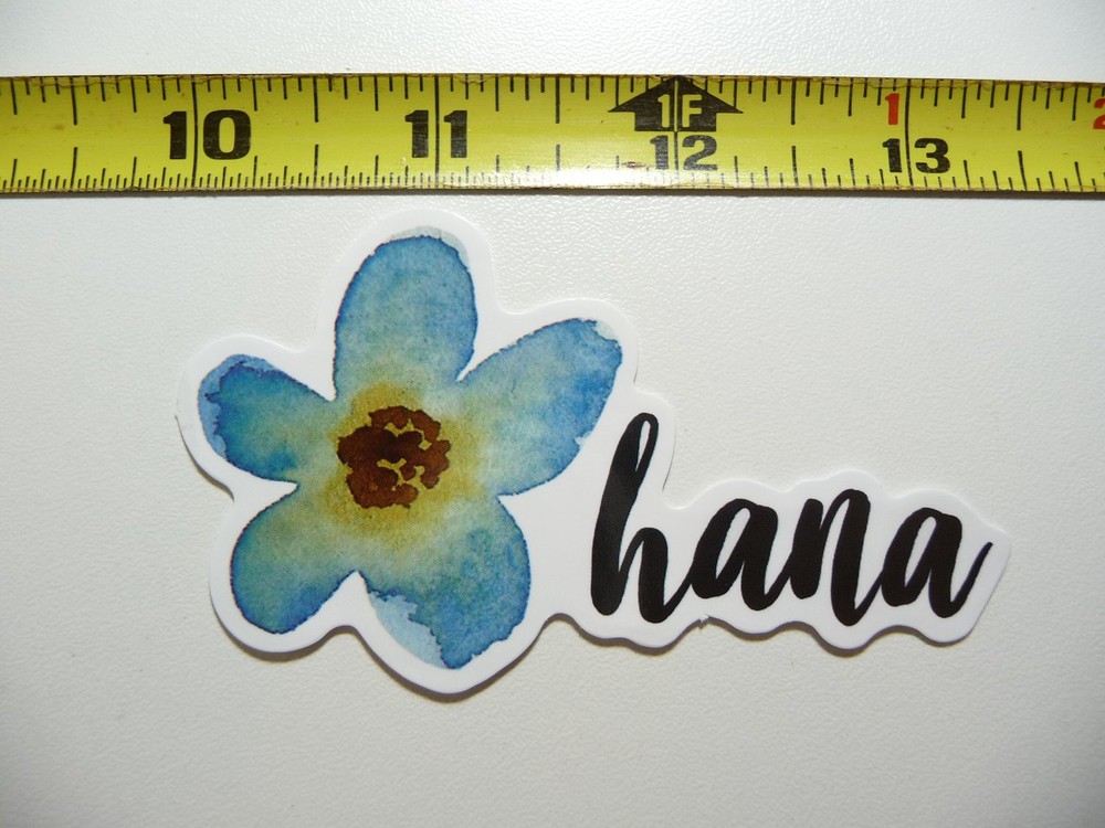 Hawaii Flower Ohana Decal Sticker for 50th State Island Paradise Travel