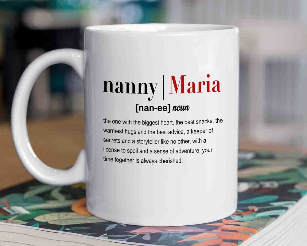 Personalized Definition Nanny Mug Customized Grandma Coffee Mug Grandma Birthday