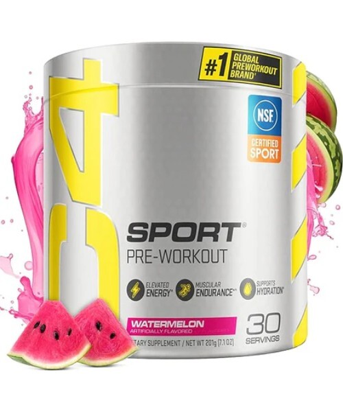 C4 Sport Pre Workout Powder Watermelon Flavor Supplement NSF Certified 7.1 oz