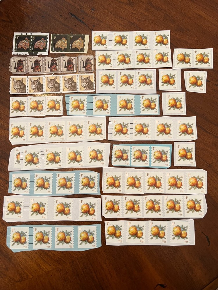 Stamp Collection - 80 Stamps Total - Unused - Tiffany Lamp - American Toleware