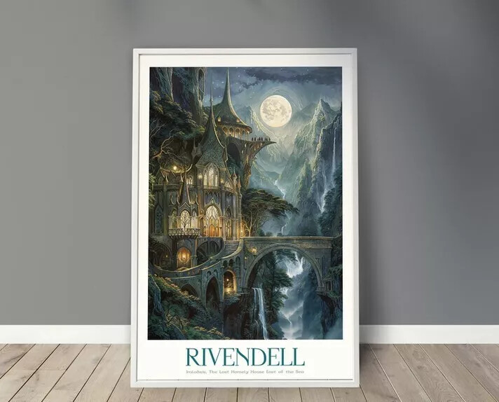 Rivendell, the House of Elrond, Lord of the Rings Posters