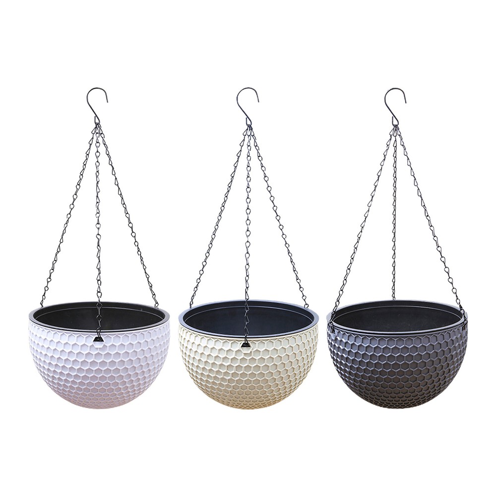 2pcs Self-Watering Resin Plant Baskets - Strong Load for Hanging Gardens