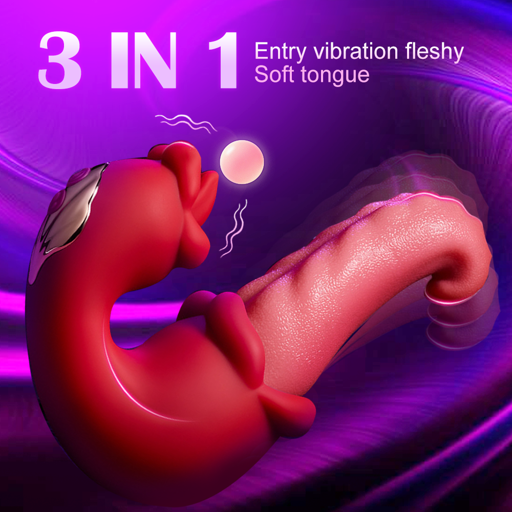 Licking Tongue Vibrator Clit Nipple Oral Sex Toys for Women Vagina Stimulate USA