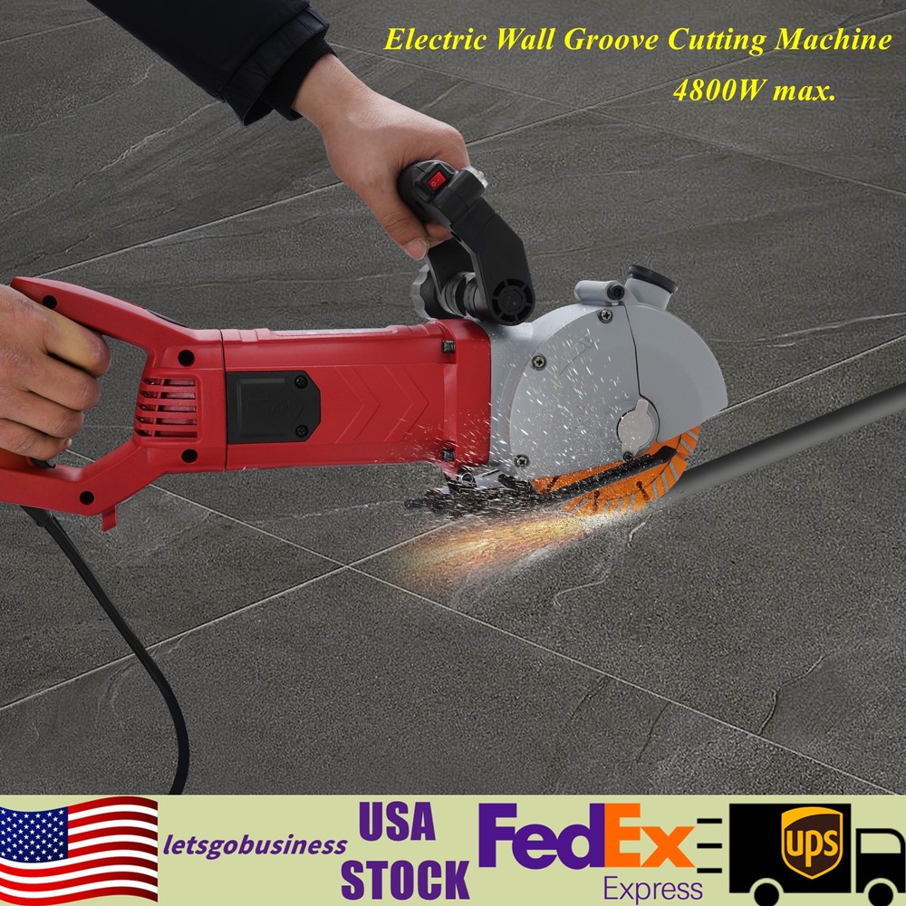 K1331 Electric Wall Groove Cutting Machine Grooving Chaser 110V 4800W w/5 Blades