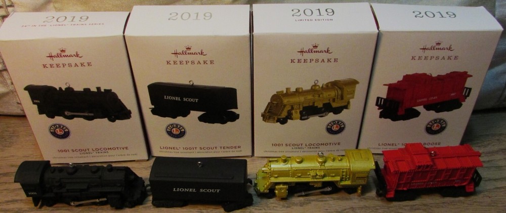 LOT OF 4 HALLMARK 2019 LIONEL MODEL TRAINS 3