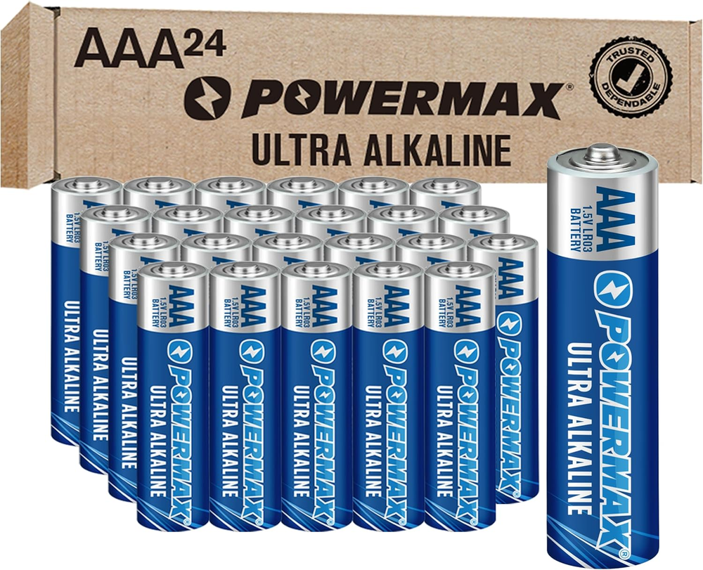 24-100 Long-Lasting AA Alkaline Batteries for TV Remote Toys Heavy Duty Pack  