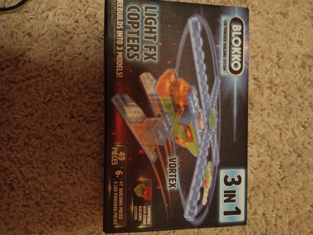 Building Blocks LED Powered - Light FX Copters by Blokko - Rebuild into 3 Models