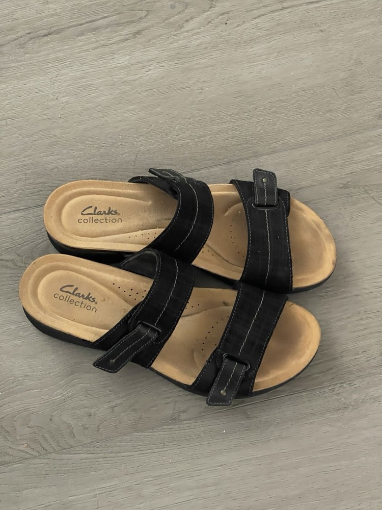 Black Clarks Women's Sandals Size 10 - Comfort & Style