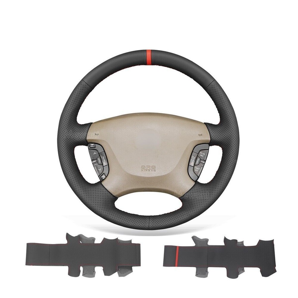 PU Leather Steering Wheel Cover Wrap for Nissan Patrol Y61 1997-2015 Maxima