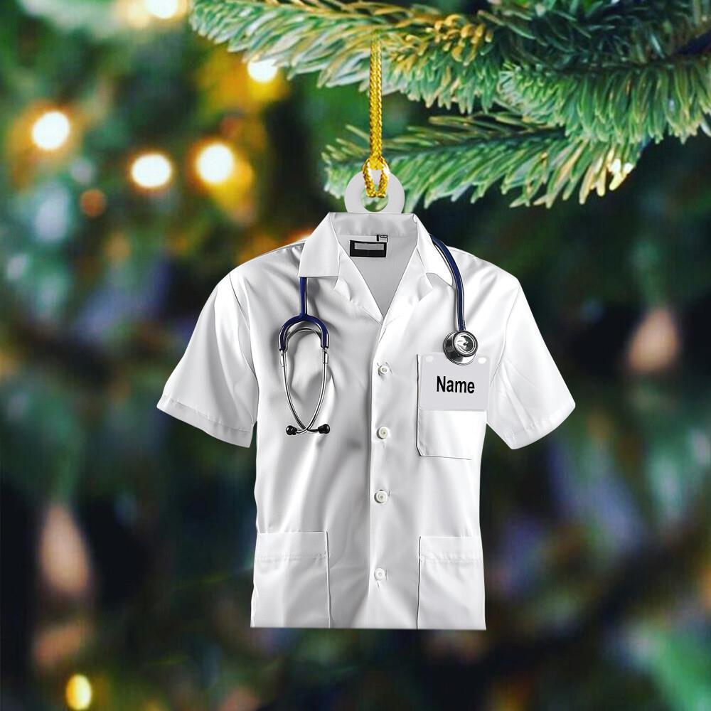 Personalized Doctor Uniform Ornament  Doctor Christmas Ornament  Gift For Doctor