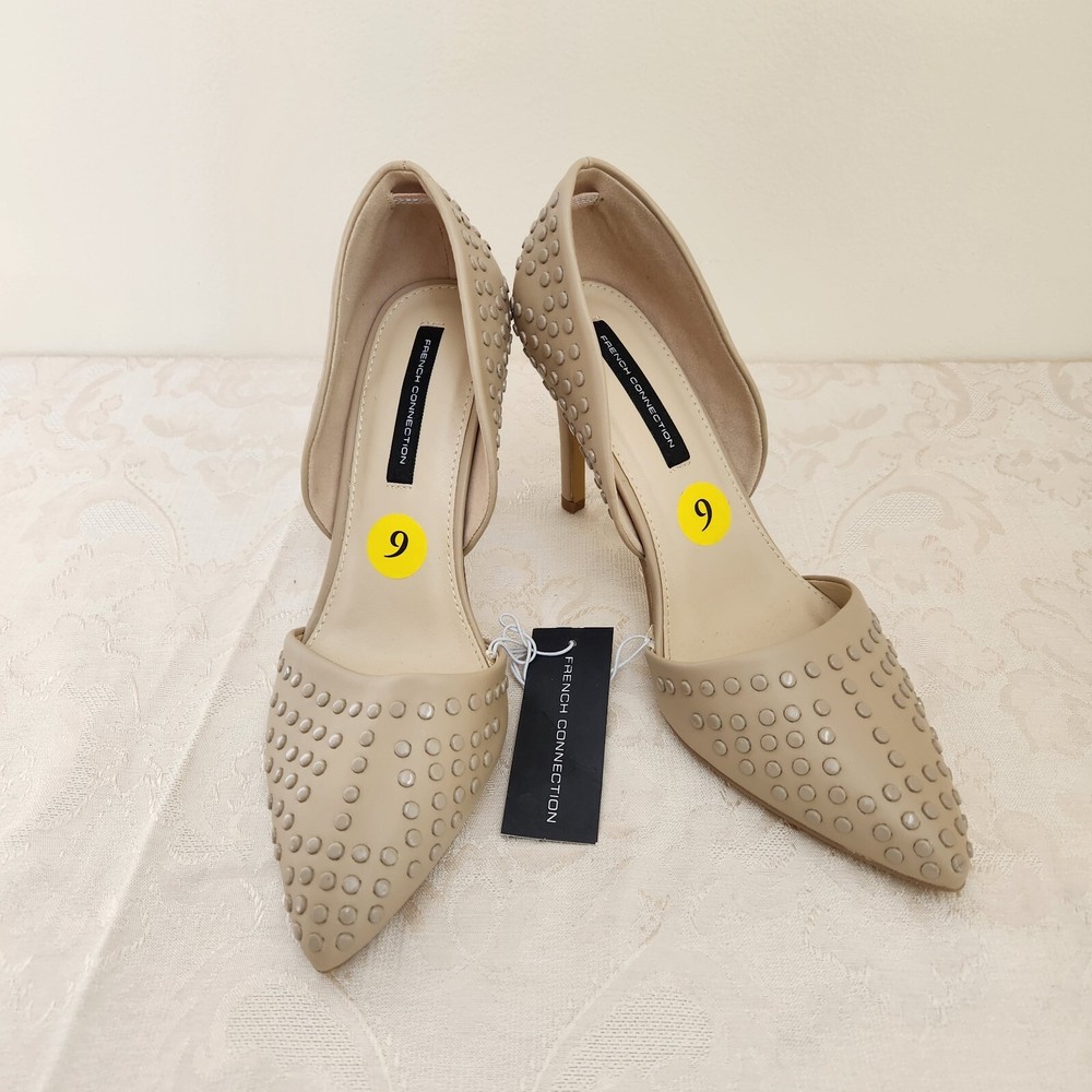 French Connection Womens Size 9 Camel Vegan Leather Pointed Toe Pumps