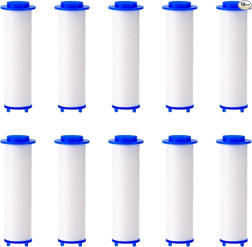 10pcs PP Cotton Showerhead Filters 2.95x0.95 Inch Replacement Cartridges