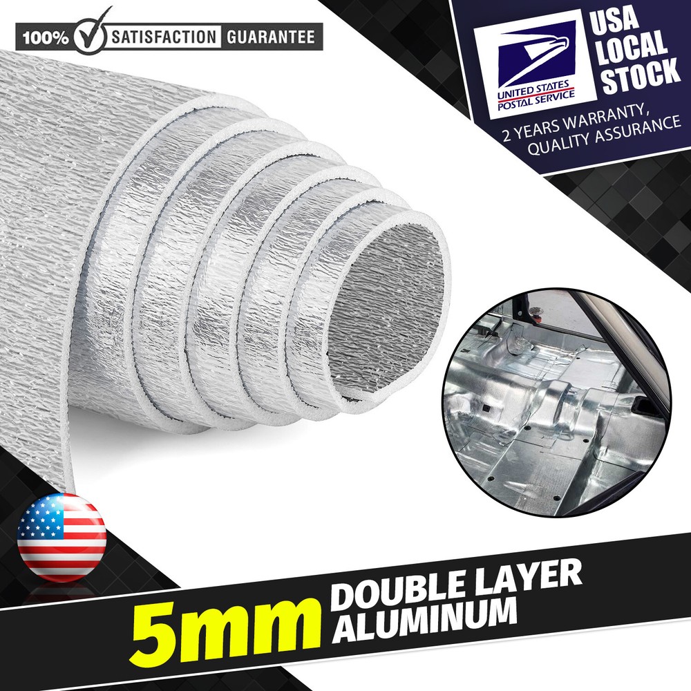 21.53sqft 5mm Car & Home Interior Heat Sound Deadener Insulation Mat Easy to Cut
