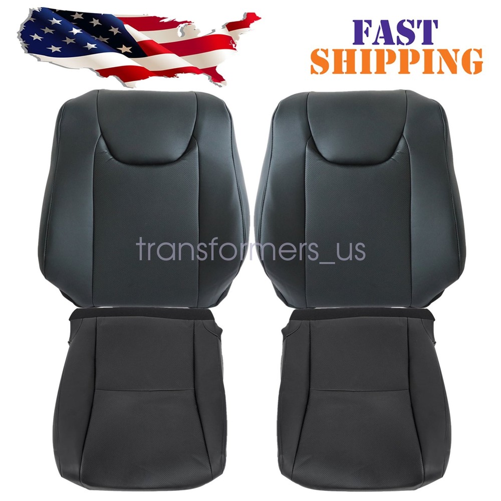 For 2010-2015 Lexus RX350 RX450h Front Side Bottom / Top Seat Cover Black