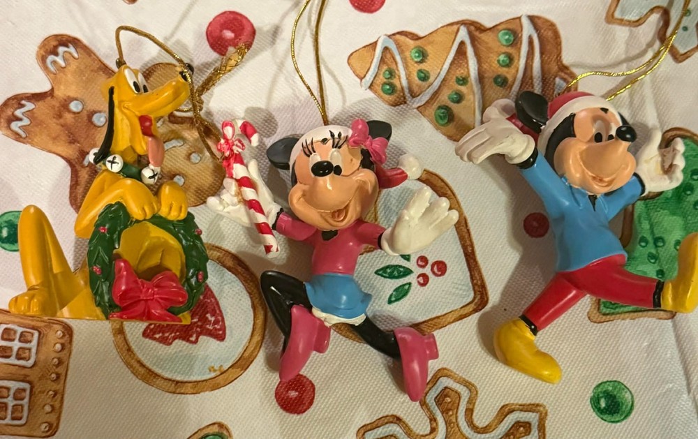 Vintage Disney Movie Club Ornaments Lot Minnie, Mickey (READ)  & Pluto RARE