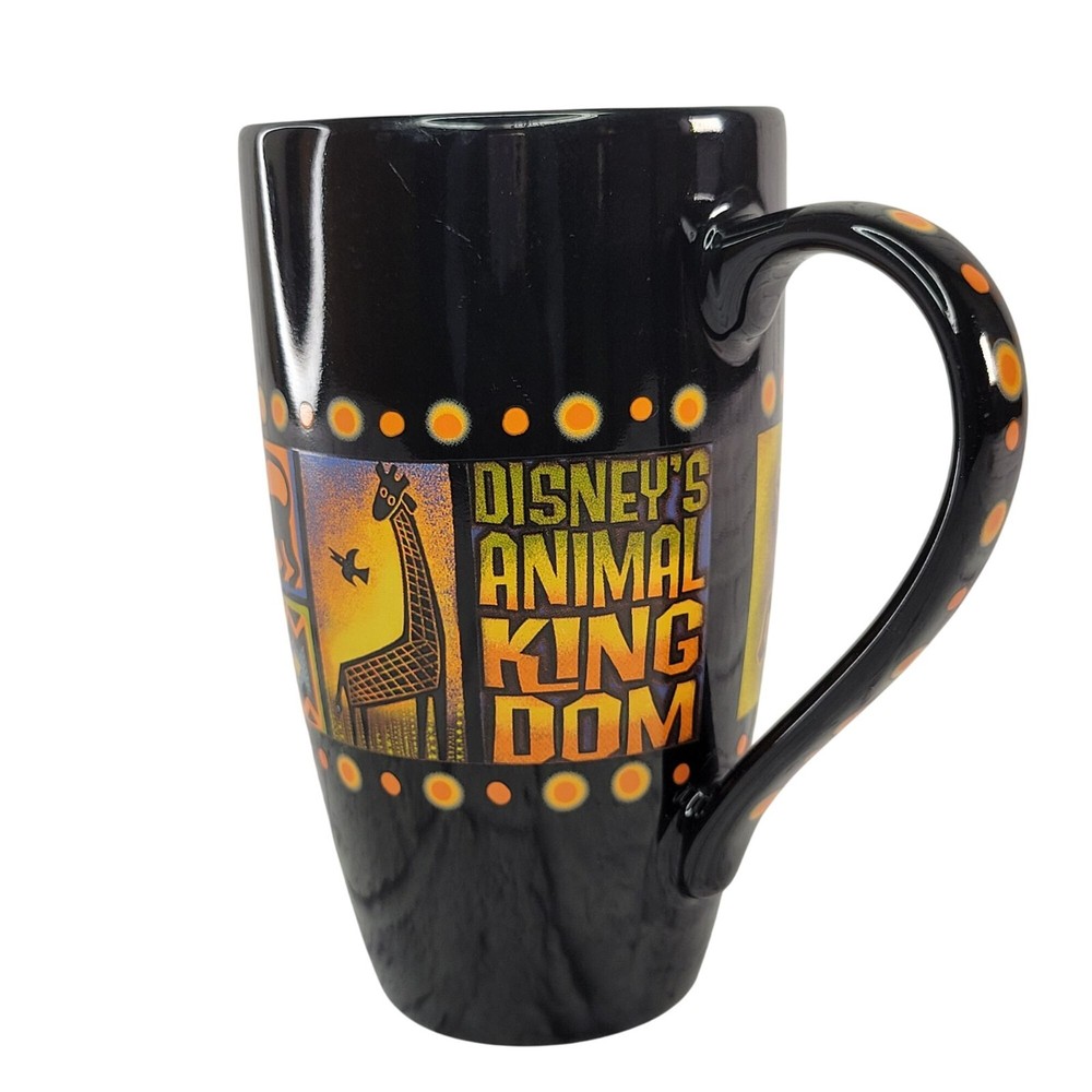 Vintage Disney Animal Kingdom Tree of Life Black Ceramic Latte Mug