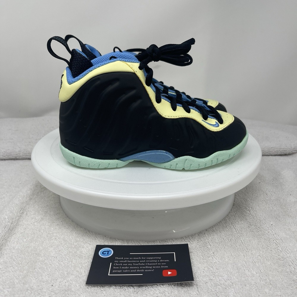 Nike Little Posite One PS Sneakers DH6491-001 Kids Size 11C Black Shoes Lace Up