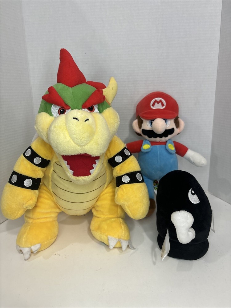 Build-A-Bear BOWSER Plush NINTENDO  Super Mario Brothers—No Sound 17 Inches Lot!