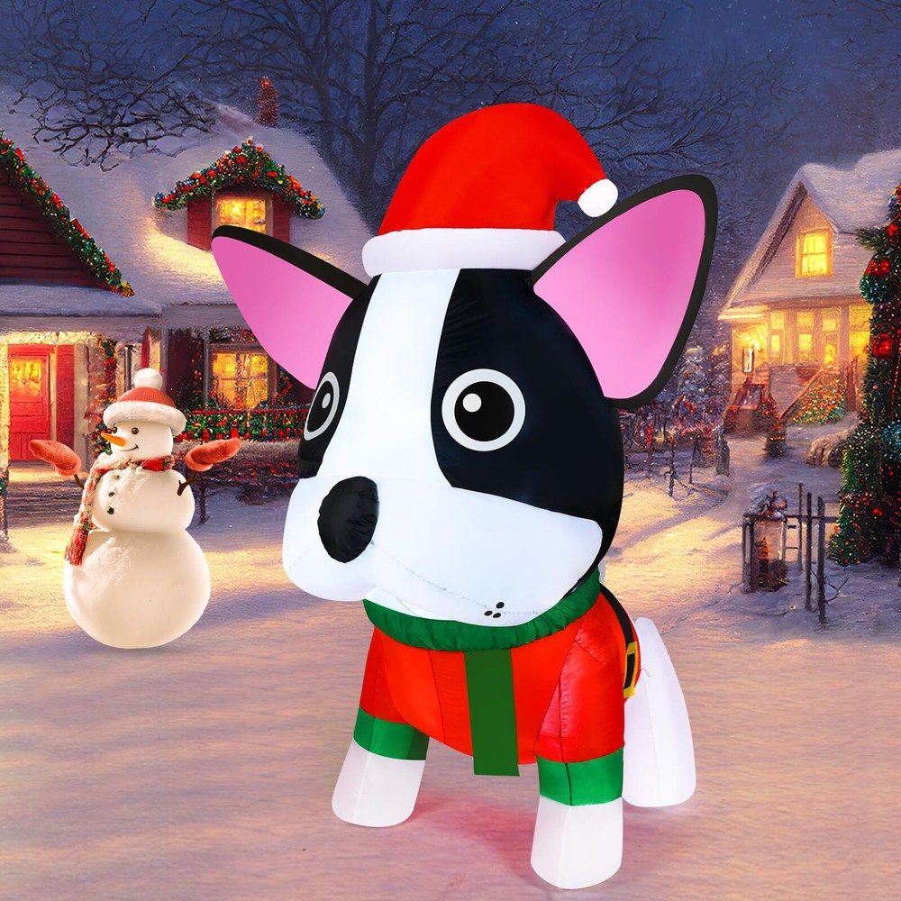 5FT Christmas Inflatable Outdoor Decoration with Built-in Bright LEDs Outdoor...