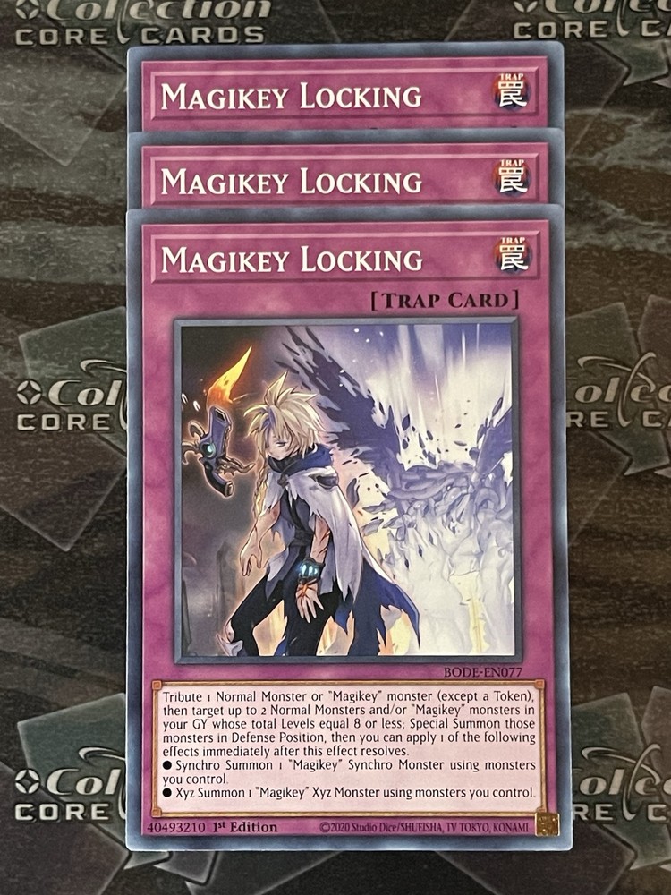 3x Magikey Locking Playset - BODE-EN077 1st Ed YuGiOh Card
