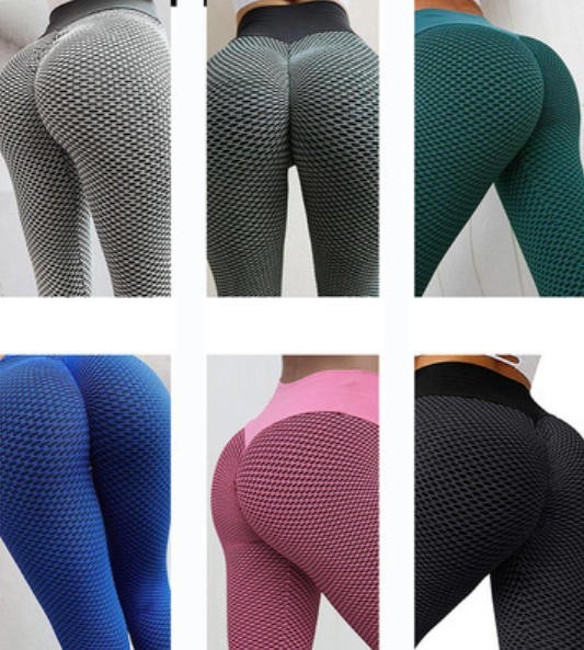 Women's High Waist Butt Lifting Leggings TIK Tok Texture Yoga workout Pants
