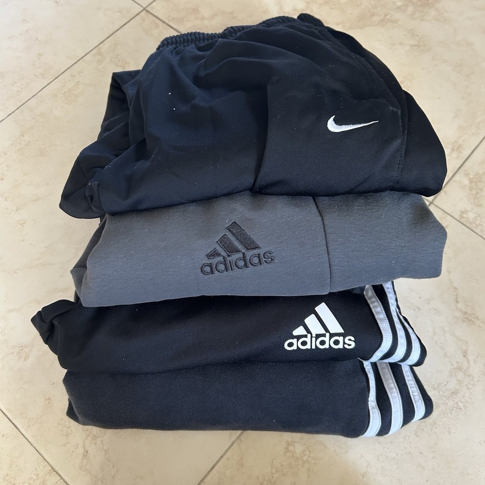 Nike Adidas Lot Of 4 Sweatpants Mens Size M/L Street Joggers Track Pants