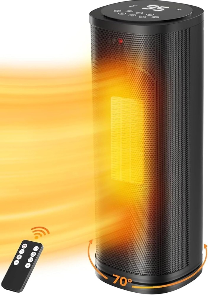 Space Heater, Portable Electric Heaters for Indoor Use with Adjustable Thermo...