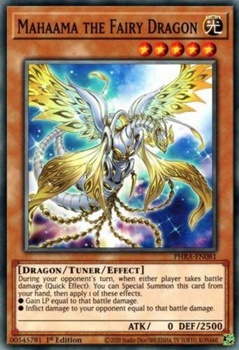 Mahaama the Fairy Dragon PHRA-EN081 Common 1st Edition x3 Near Mint