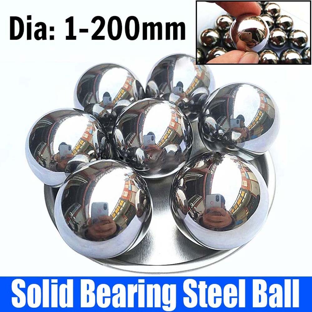 High Precision Chrome GCR15 Steel Solid Steel Ball Bearings - Dia 1mm to 200mm