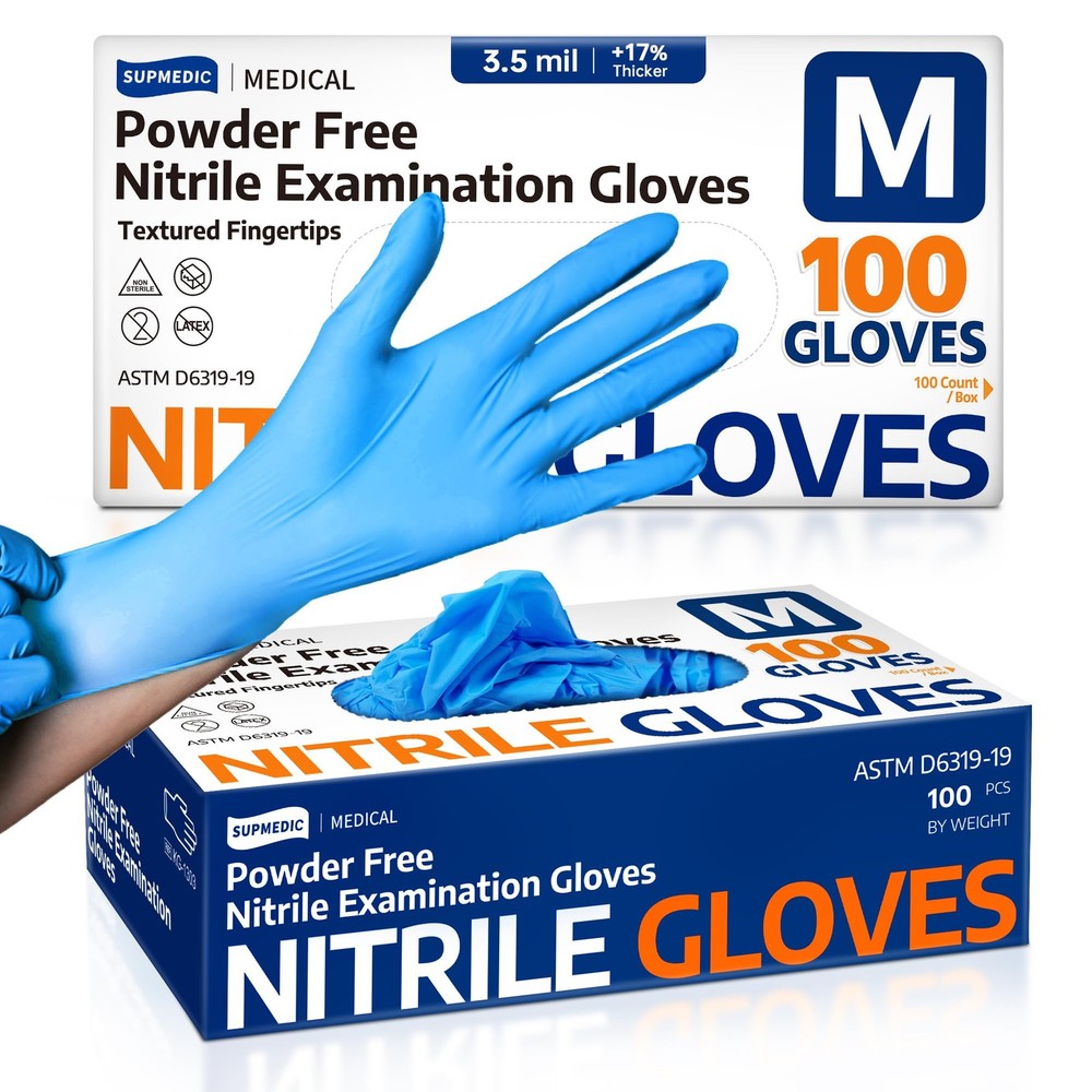 Medical Nitrile Exam Gloves Latex-Free Powder-Free Food Safe Cooking