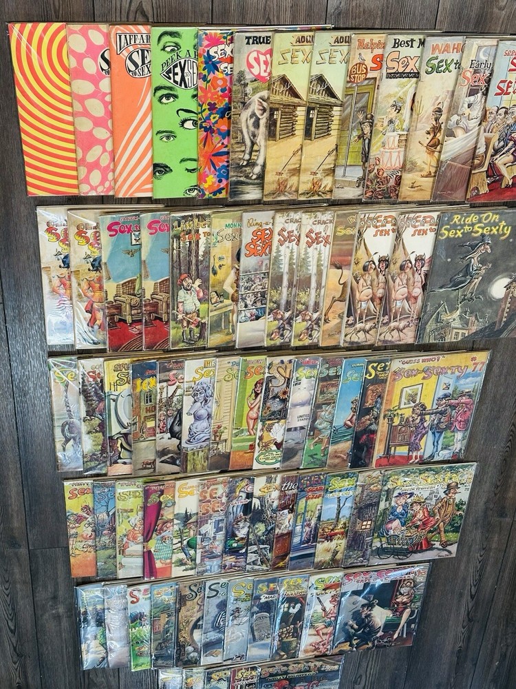 69 Vintage Book Lot SEX TO SEXTY Adult Humor Cartoon Comic Magazine Books!