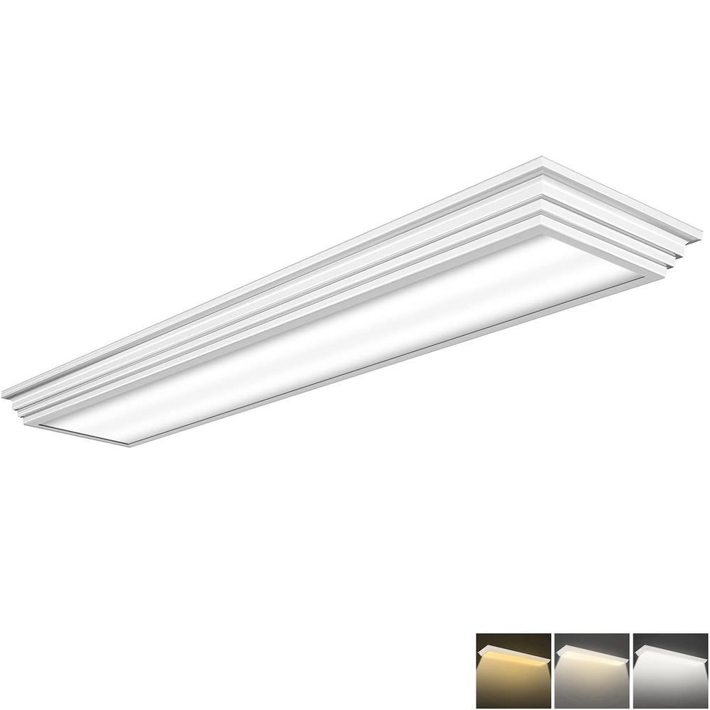 Dimmable 4FT LED Wraparound Light, 3 Color Temperature 3000K/4000K/5000K CCT ...