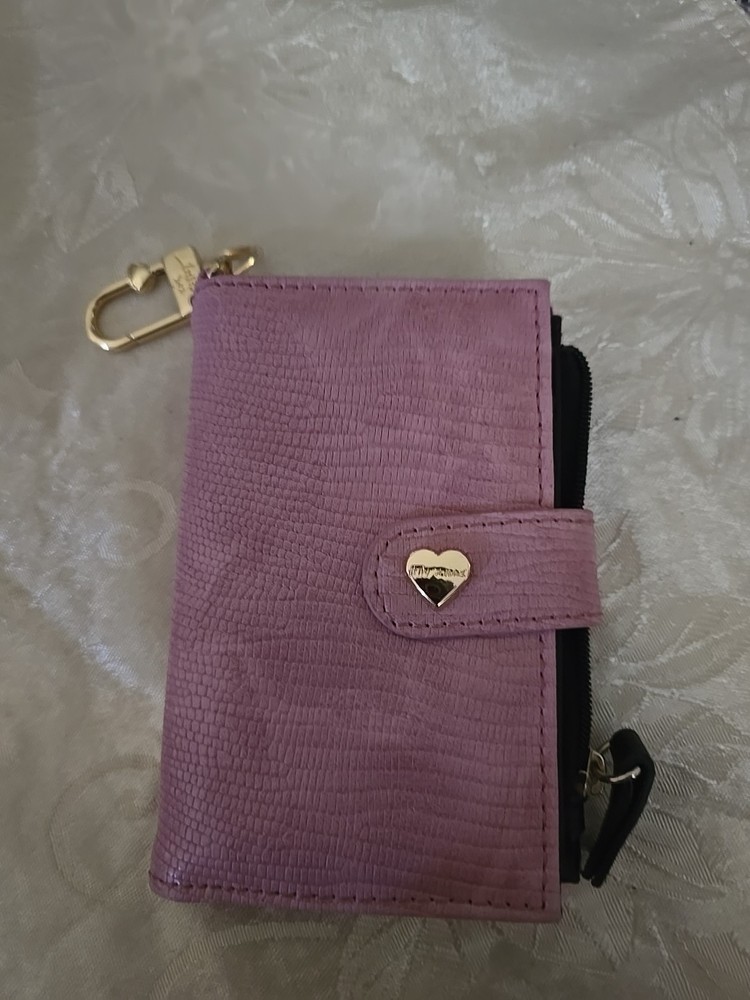 Betsey Johnson Pink Bifold Wallet with Key Ring NWOT