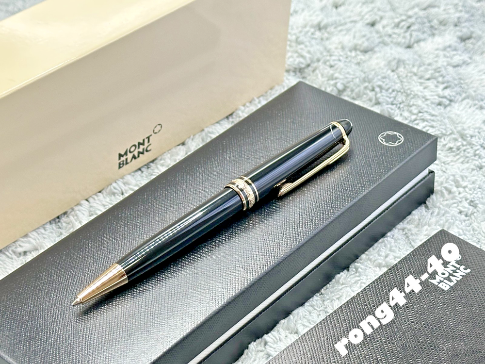 New-Montblanc-Meisterstuck 164P #Black/Classique Gold/Trim.Ballpoint Pen
