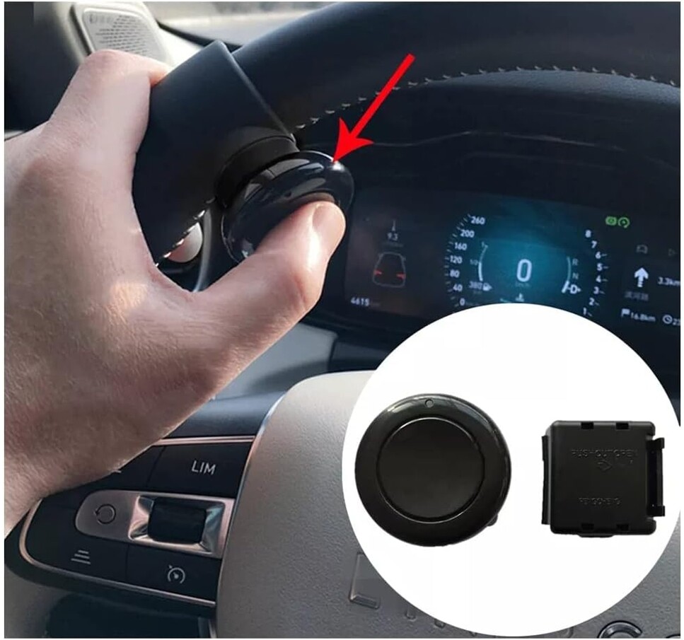 Universal 12V Black Wireless Horn Button Quick Switch for Car Steering Wheel Refit  